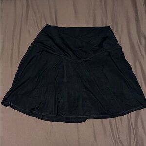 aerie Black Skort with Crossover Waistband